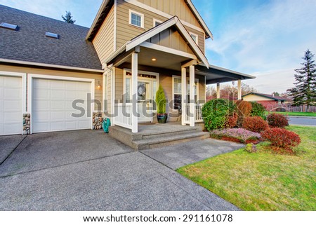 nice front yard with porch and walkway.nice front yard with porch.