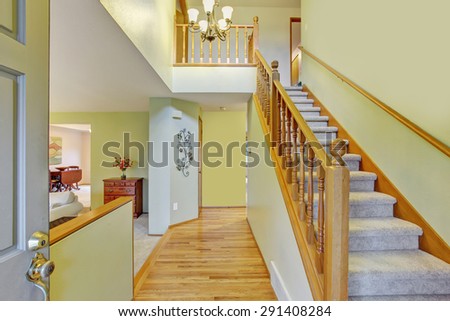 elegant entry way with stairs.