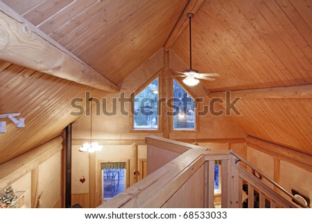 Cabin ceiling and staircase design