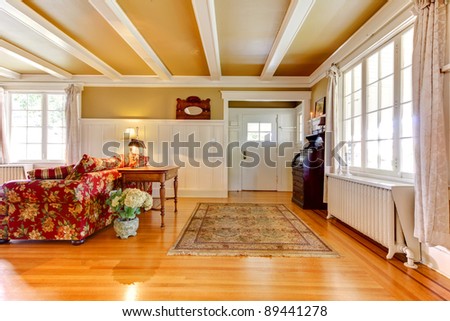Elegant living room with elegant gold colors.