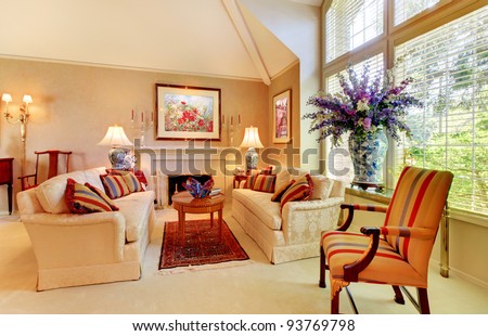 Beautiful home interior living room luxury design.