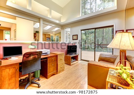 Large home office interior.