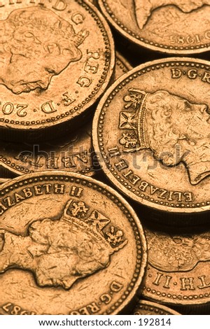 British Currency One Pound Coins