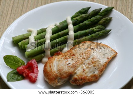 chicken breast and asparagus