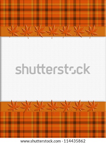 Orange Fall Baby Frame for your message or invitation with copy-space in the middle