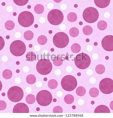 Pink and White Polka Dot Fabric with texture Background that is seamless and repeats
