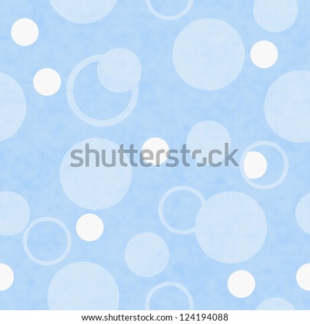 Blue and White Circle Dot Fabric with texture Background that is seamless and repeats