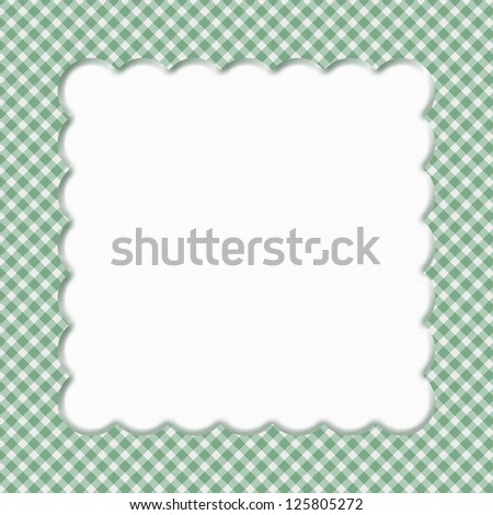 Green Gingham Background for your message or invitation with copy-space in the middle