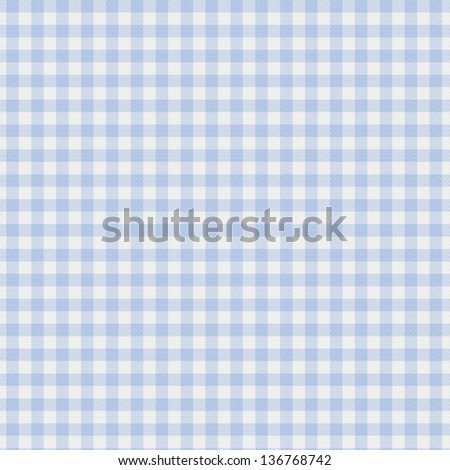A pastel blue gingham fabric background that is seamless