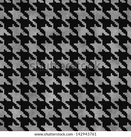 Black and Gray Hounds Tooth textured Fabric Background that is seamless and repeats