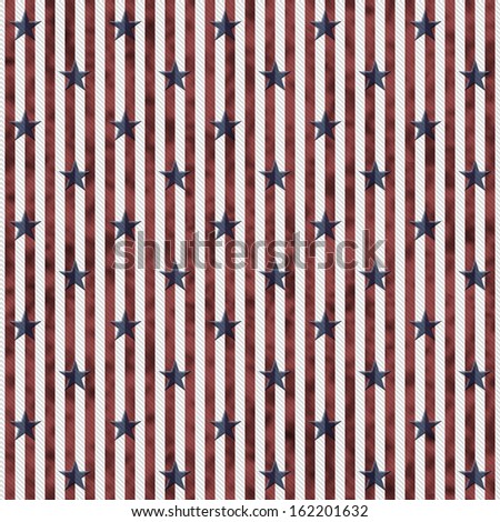 Patriotic Stars and Striped Textured Fabric Background that is seamless and repeats