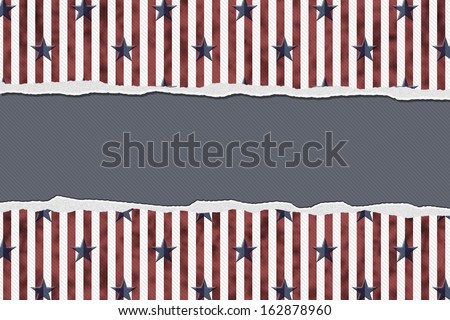 Stars and Stripes Torn Background copy-space for your message, Patriotic Background