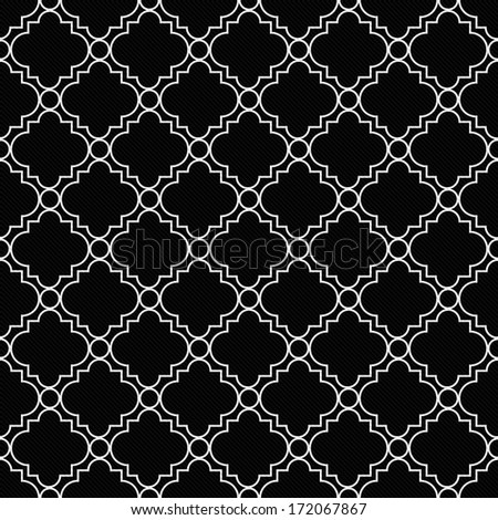 Black and White Decorative Design Textured Fabric Background that is seamless and repeats