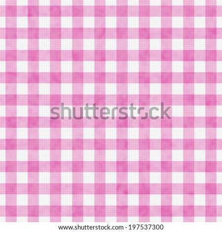 Bright Pink Gingham Pattern Repeat Background that is seamless and repeats