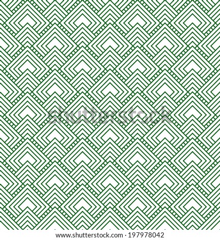 Green and White Diamonds Tiles Pattern Repeat Background that is seamless and repeats