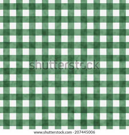 Green Gingham Pattern Repeat Background that is seamless and repeats