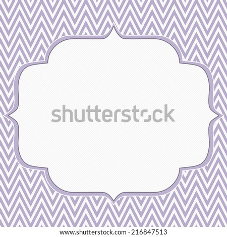Purple and White Chevron Zigzag Frame Background with center for copy-space, Classic Chevron Zigzag Frame