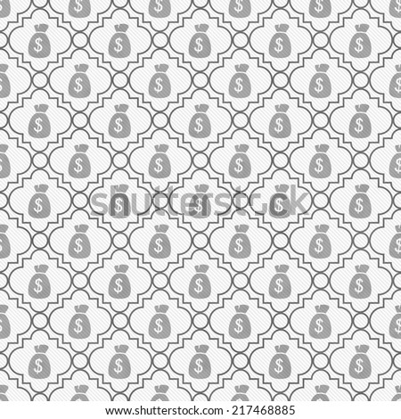 Gray and White Money Bag Repeat Pattern Background that is seamless and repeats