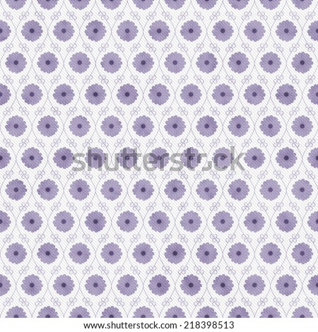 Purple and White Flower Repeat Pattern Background that is seamless and repeats
