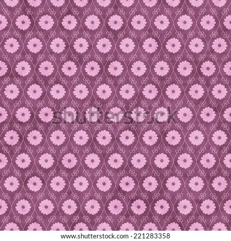 Pink Flower Repeat Pattern Background that is seamless and repeats