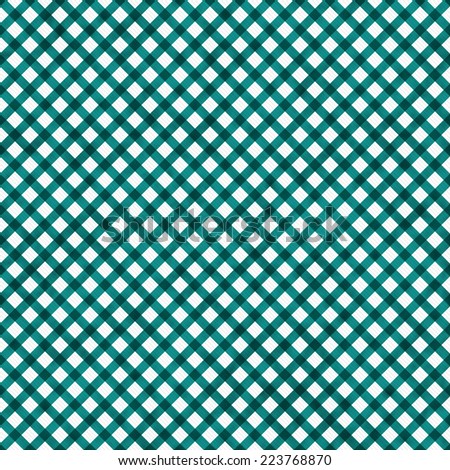 Teal Gingham Pattern Repeat Background that is seamless and repeats