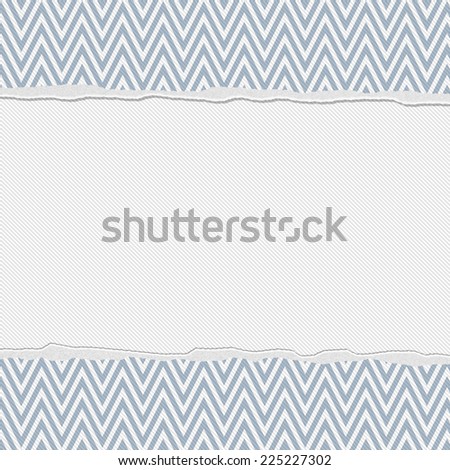 Blue and White Torn Chevron Frame Background with center for copy-space, Classic Torn Chevron Frame