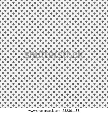 Medium Gray and White Small Polka Dots Pattern Repeat Background that is seamless and repeats