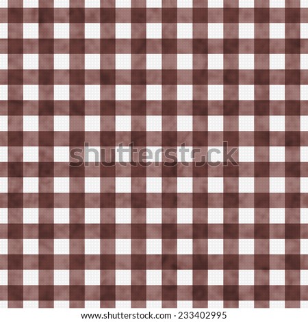 Brown Gingham Pattern Repeat Background that is seamless and repeats