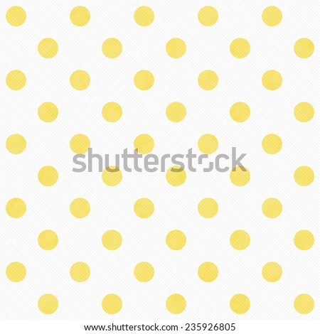 Yellow and White Large Polka Dots Pattern Repeat Background that is seamless and repeats