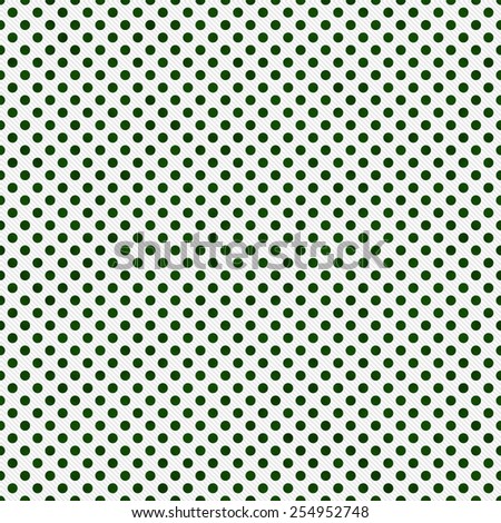 Dark Green and White Small Polka Dots Pattern Repeat Background that is seamless and repeats