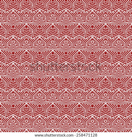 Red and White Star Tiles Pattern Repeat Background that is seamless and repeats