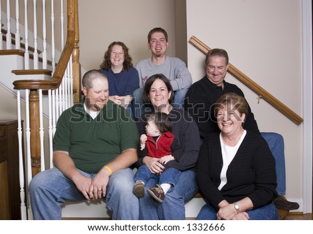 Three generations family  having fun