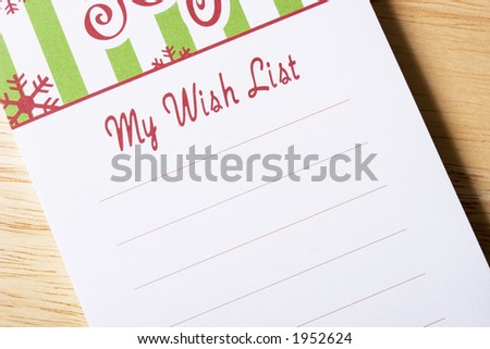Wish list pad