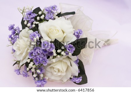 stock photo Bouquet of flowers on lavender background