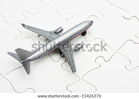 Airplane on puzzle, the problem of figuring out all the changes in flying nowadays