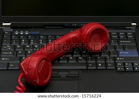 Laptop computer with telephone â?? computer support