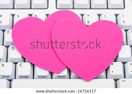 Computer keyboard with hearts â?? online dating sites