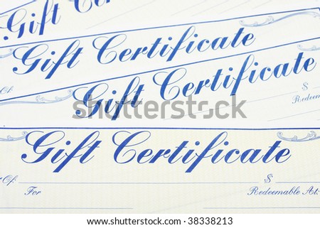 A lot of gift certificates making a  background, gift certificate background