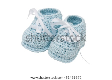 Pink Baby Booties Clipart on Baby Booties On A White Background  Blue Boy Baby Booties Stock Photo