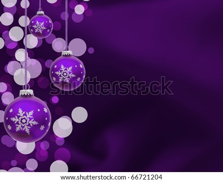 A purple christmas ball on a blue background, christmas time