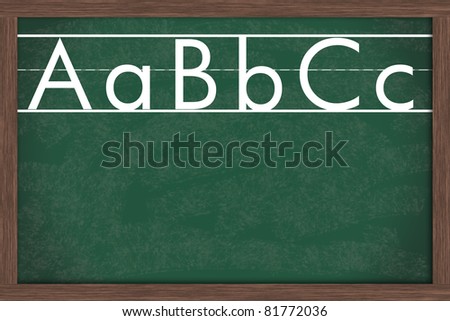 ABC printing on a chalkboard with copy space, School Days
