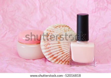 pink nail polishes. stock photo : Pink nail polish