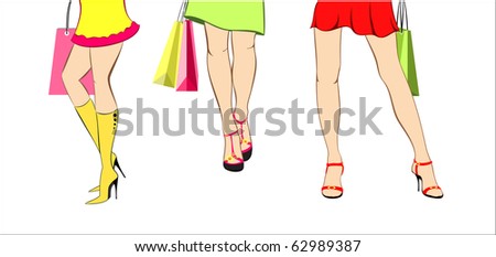 Beauty shopping fashion girls.