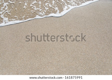 Sand beach water wave golden background