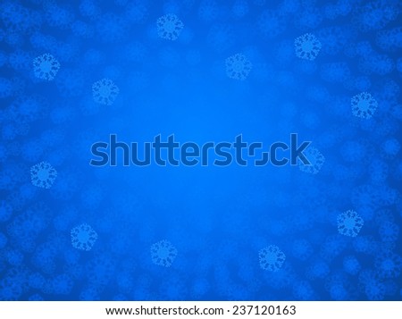 Blue holiday snowflake background for new years or christmas day