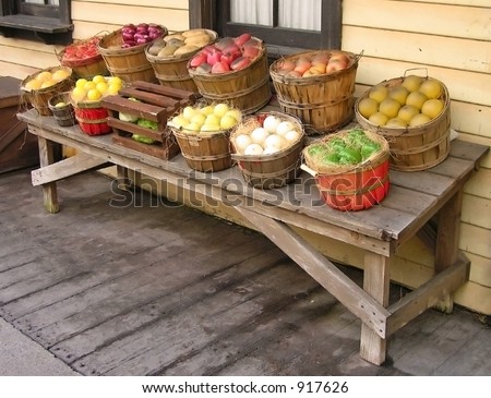Baskets of Produce Table