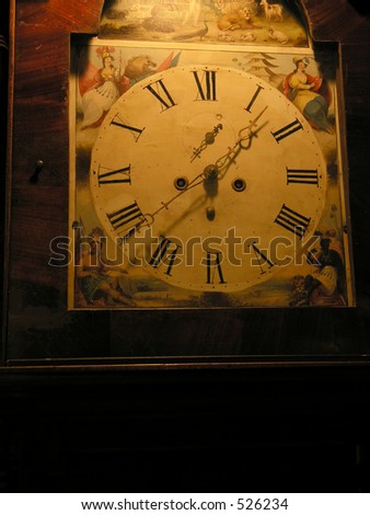 Antique Clock Face, Father Time