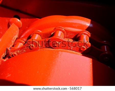 Red Roller Chain