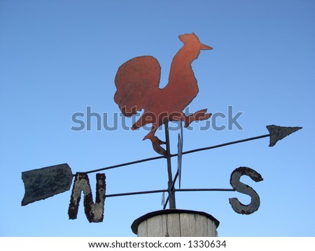 Weathercock shows wind direction - Business metaphor