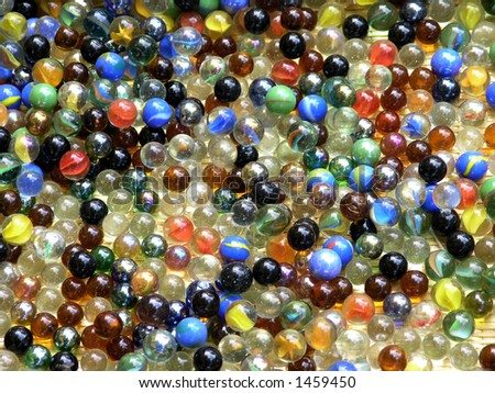 Box of marbles provides interesting and colorful background